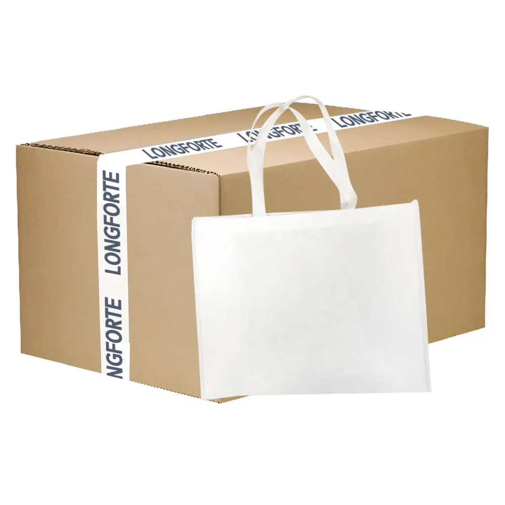 Wholesale Carton - 80 x Shopping Bags with Gusset - Fibre Paper - 40cm x 32cm - Short Handles