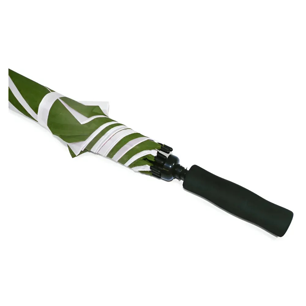 Wholesale Carton - 24 x Large 60" Sublimation Golf Umbrellas - GREEN/ WHITE - Image 6
