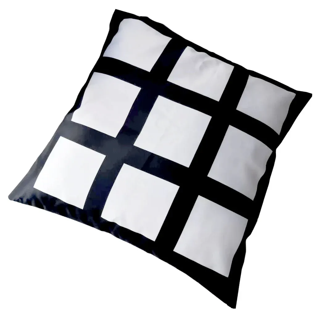 Wholesale Carton - 100 x Cushion Covers - 9 Printable Panels - Black - 40cm - Image 2