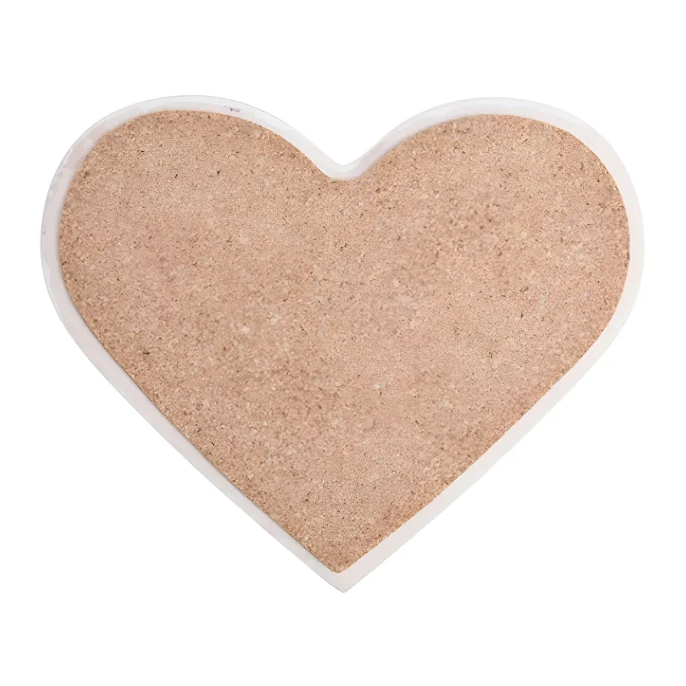Coaster - Ceramic - HEART - 9cm x 11cm - Cork Base - Image 3