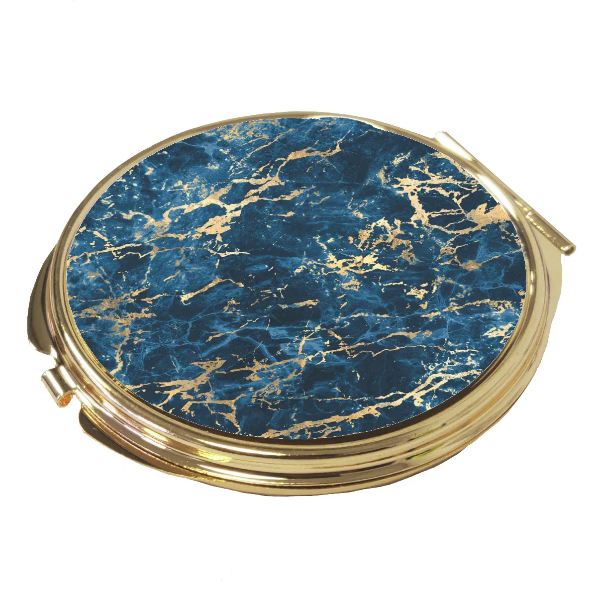 10 x Compact Mirror - Deluxe Classic Gold - Large Round - Image 2