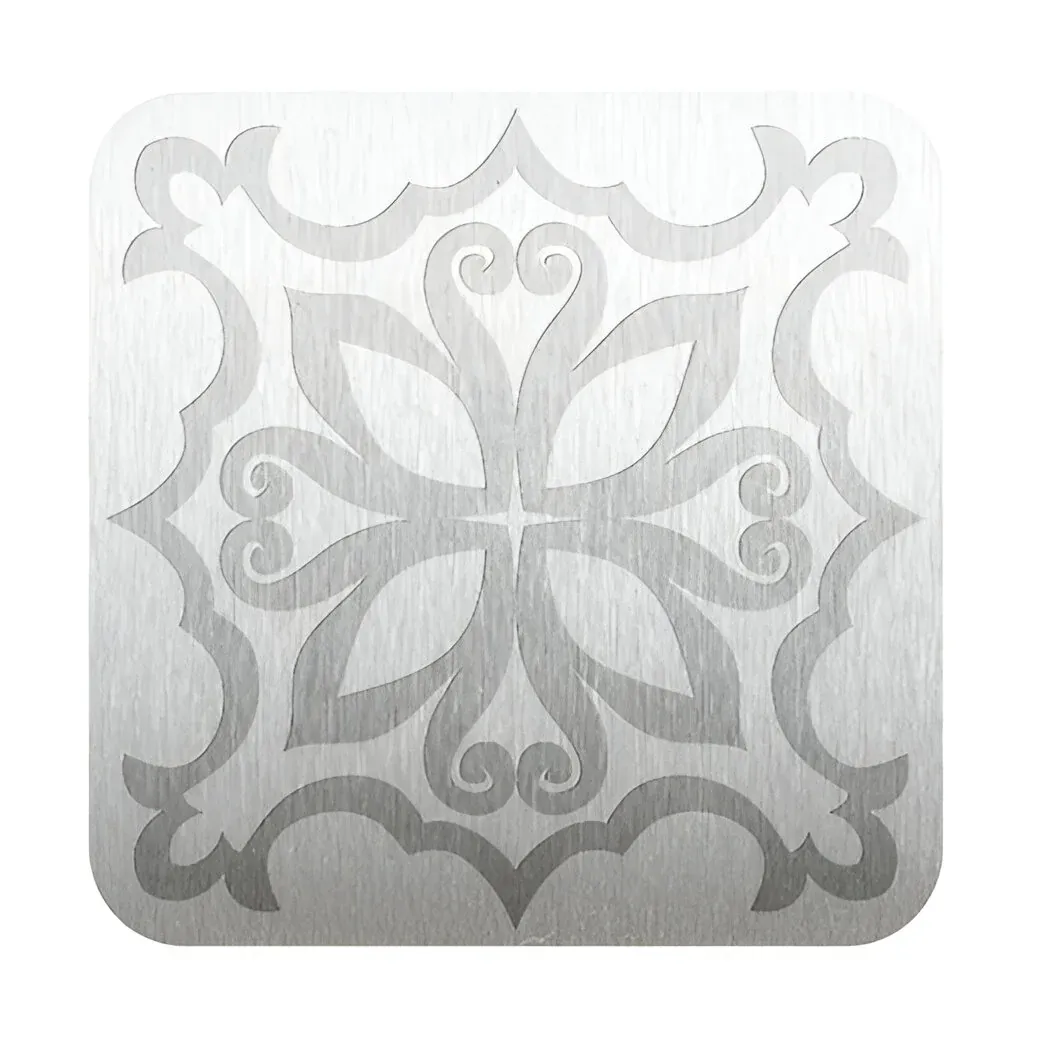 Engravables - 10 x STAINLESS STEEL Coasters - SQUARE - 8.5cm - SILVER - Image 2