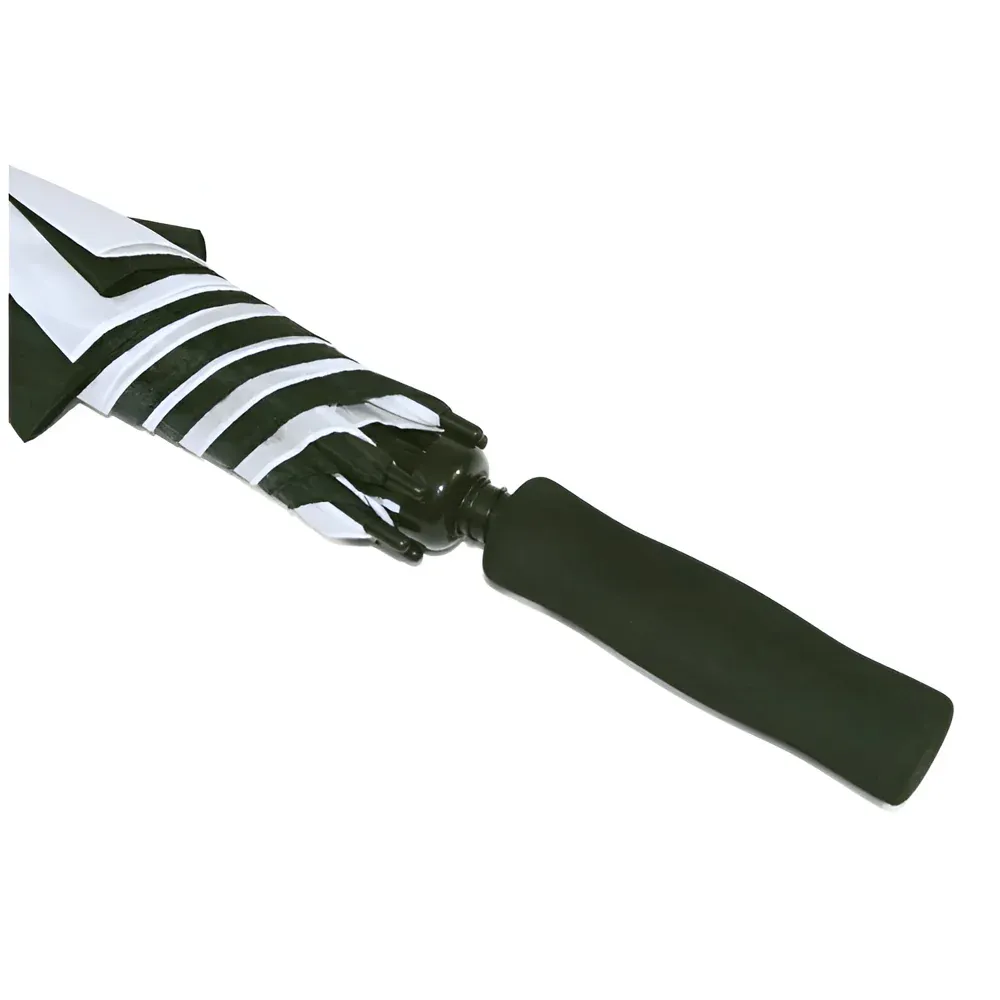 Umbrella - Large 60" Sublimation Golf Umbrellas - BLACK/ WHITE - Image 6