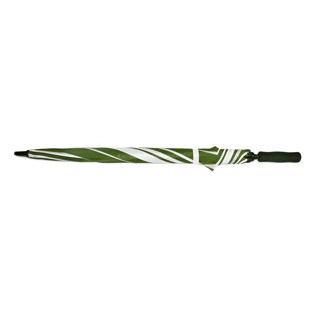 Umbrella - Large 60" Sublimation Golf Umbrellas - GREEN/ WHITE - Image 4