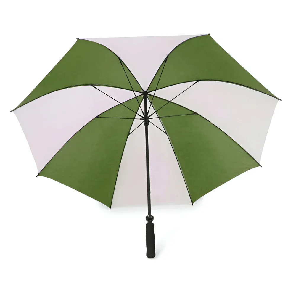 Umbrella - Large 60" Sublimation Golf Umbrellas - GREEN/ WHITE - Image 3