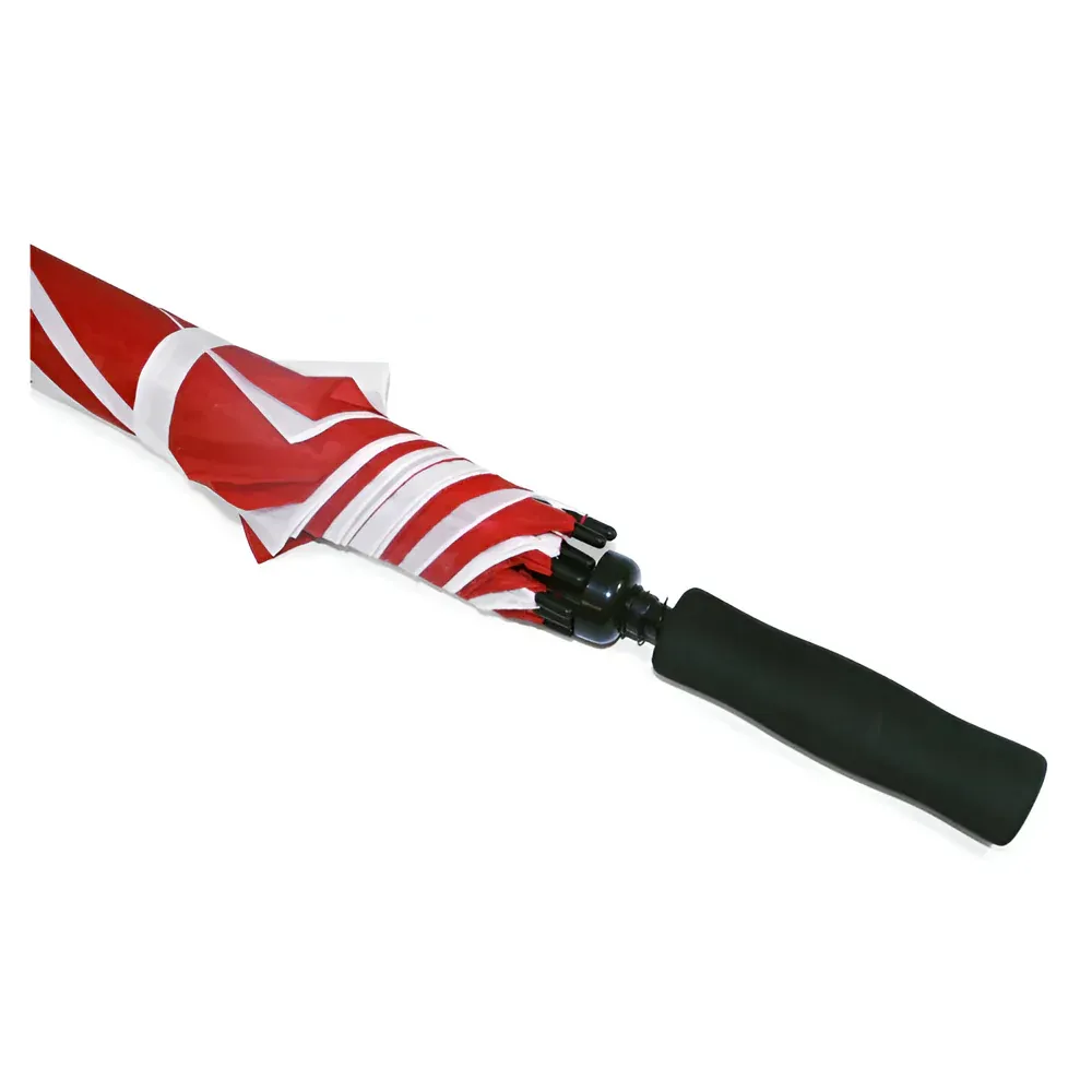 Umbrella - Large 60" Sublimation Golf Umbrellas - RED/ WHITE - Image 5