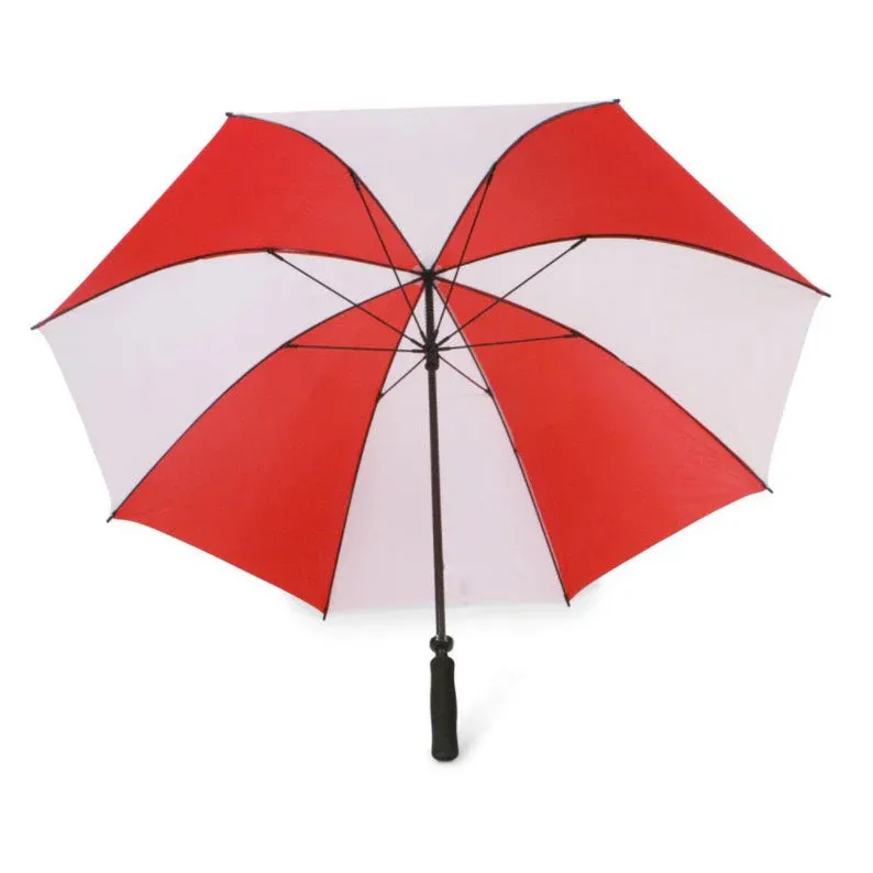 Wholesale Carton - 24 x Large 60" Sublimation Golf Umbrellas - RED/ WHITE - Image 2