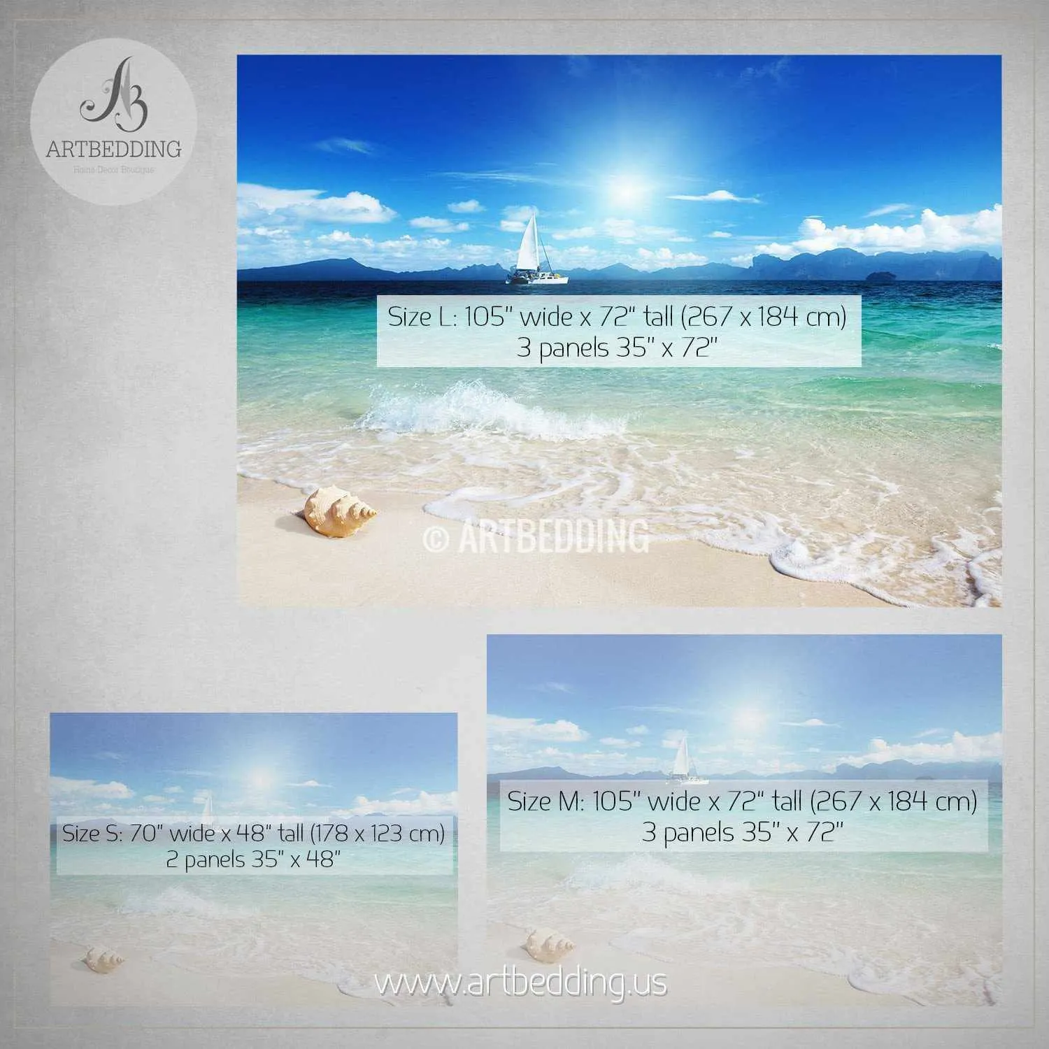 Yacht from the Shore Wall Mural, Self Adhesive Peel & Stick Photo Mural, Nature photo mural home decor - Image 4